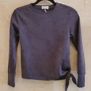 NWT GIRL'S BLUE VIOLET ZOEY SUEDE TOP SHIRT BLOUSE